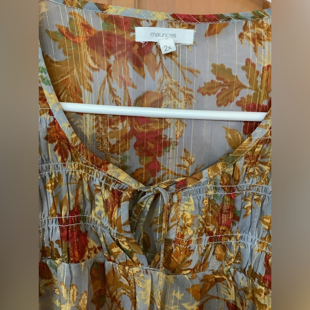 Maurices Floral Blouse - Multicolor - Picture 5 of 5